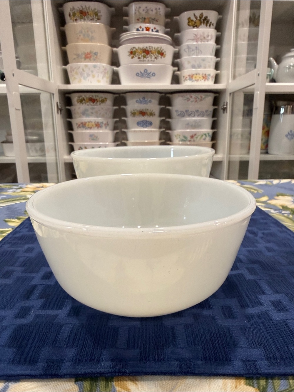 Fire King White Glass Mixing Bowl Set Milk Glass